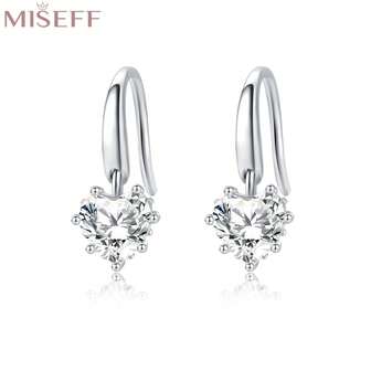 MISEFF 1件正品S925纯银耳环，无限爱意，优雅心形设计，女士奢华珠宝，情人节礼物。