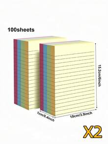 100pcs/200pcs Colorful Line Sticky Notes, Memo Pads, High-Quality Portable Student Marker Pens For Writing Notes, Self-Adhesive, Convenient For Posting On Notebooks, Office, Home, School, Two Sizes Available. Office Supplies, Thick Paper, Smooth Writing, Classroom Rewards For Students, Teacher Gifts - Random Color - View 15