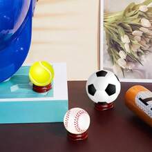 TFKI Taiyin 15 Pcs Crystal Holder For Stones Wooden Sphere Stands Display Stand Crystal Sphere Decorative Ball Egg Holders For Ball Egg Base Display Pedestals Globe Decor Small - 如圖 - 查看 6