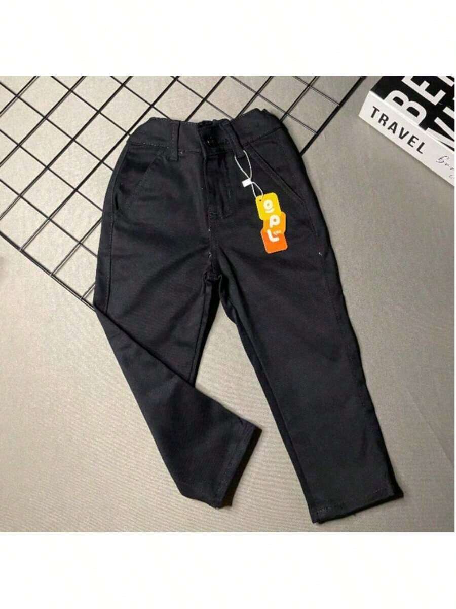 Calça Infantil Menino Esporte Fino Sarja Bolso Embutido OPLK