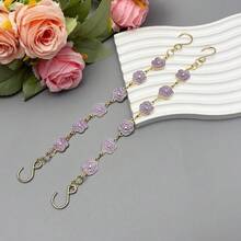 18Pcs Flower Shoe Chain Charms For Women, Bling Shoe Charms For Girls Clog Sandals, Girly Shoe Chains, DIY Shoe Decoration Accessories For Party Favor - 紫色 - 查看 6