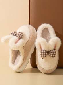 New Women's Indoor Slippers, Cute Non-Slip Warm Plush Slippers For Home Wear In Winter Insulation, Galentines, Puppy, Carnival