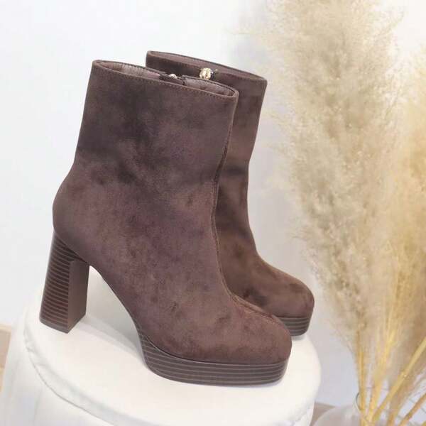 angelica Botines de tacón alto con plataforma, ideales para fiestas, salidas nocturnas, eventos formales o cenas.