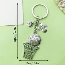 Basketball Hoop Keychain Sports Ball Pendant Key Ring Bag Mini Cute Gifts For Men Boys Girls Son Daughter Teams - Multicolor - View 7