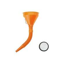 Embudo de aceite de boca ancha, embudo de plástico de tubo flexible para automóvil con boquilla de extensión flexible con filtro de malla para aceite de motor, gasolina, queroseno, líquido(1 naranja) - Multicolor - Ver 2