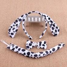 Dalmatian Dog Ear Headband, Suitable For Halloween, Christmas, Thanksgiving Party Decorations, Holiday Dog Costumes, Seasonal Pet Accessories, Fashionable Pet Supplies, Fun Pet Outfits, Soft Fabric Accessories, Well-Made Bow Ties, Dog Tail Accessories, Dog Lovers, Party Planners - Multicolor - View 8