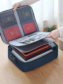 Multi-Tiered Document Organizer - Large Capacity Passport Holder And Storage Bag - Multicolor - View 10