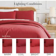 Full/Queen Quilt Bedding Set, Microfiber Quilts Queen Size, Coverlet, Stain & Pet Hair Resistant Bedding, Full Size Bedspread With 2 Pillow Shams, Bone, 2025 - 06 - 辣椒 - 查看 4