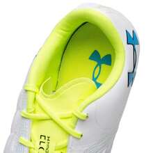 Under Armour 男女通用轻便舒适足球鞋 3027038-103 - 白色/黃色/藍色 - 查看 10