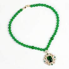 3 Pieces/Set Of Crystal Colored Stone Pendant Necklace Earrings Set, Fashionable And Luxurious, Suitable For Women's Gatherings Or Banquets