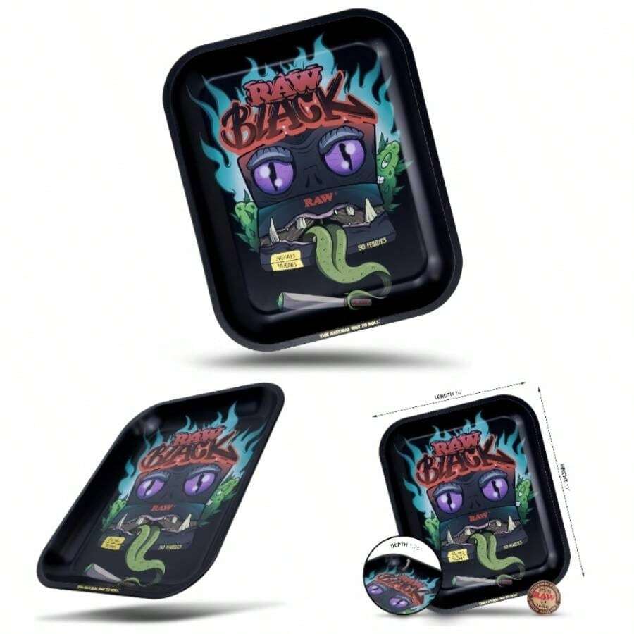 - Bandeja rodante negra para conos preenrollados, papeles envolventes y accesorios, tamao, 14x 11 pulgadas - inicial - Ver 1