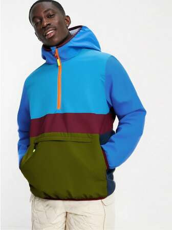 Lätt herrjacka med lapptäcke och huvtröja