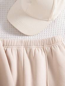 2pcs Tween Girls Casual Butterfly Print Drop Shoulder Crew Neck Long Sleeve Sweatshirt And Pants Set, Thermal Lined Hoodie And Trousers Outfit, Autumn/Winter