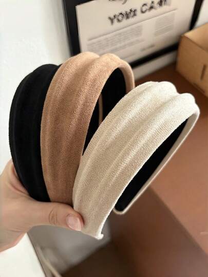 1/3pcs Grey Knitted Wide Headband For Women, Covering Gray Hair, High Crown Headband, French Headband, Hair Clip, Hair Tie. Suitable For All Ages, Easter, Themed Parties, April Fool's Day, Stage Performances, Thanksgiving, New Year's Day, Best Birthday Gift For Couples And Friends.