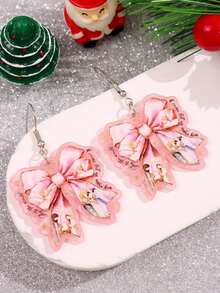 زوج أنيق من أقراط الفراشة البلاستيكية، تصميم إبداعي وفريد، مجوهرات هدية عيد للنساء