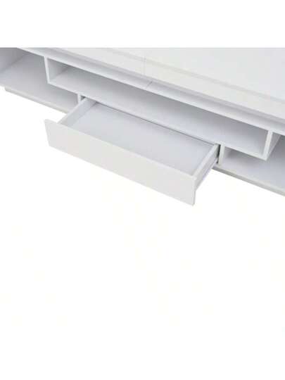 175*38*45cm Living Room TV Cabinet Shaped Cupboards Drawer, High Gloss LED Cabinet, Low Semi Open Storage Space, Free St ing TVs Up To 75 Inches view 9