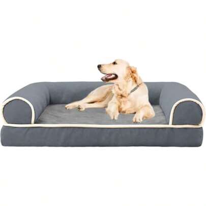 Dog Bed For Large Dogs Orthopedic Washable Dog Bed With Removable Cover Bolster Dog Sofa Pet Bed With Egg Foam And Nonskid Bottom Medium Dog Sofa Beds 100 * 60CM
