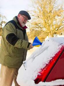 Pala da neve e raschietto per ghiaccio combinati, attrezzo per la rimozione della neve all'aperto, raschietto per auto, rimuove facilmente neve e ghiaccio, pratico, essenziale per la guida invernale e l'uso all'aperto - Multicolore - Visualizzare 11