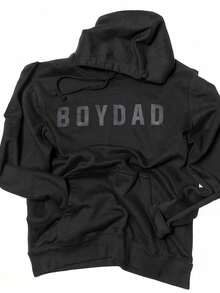Boydad® Hoodie Black On Black Full Logo, Boy Dad Gift, Girldad, Dad Of Boys, Dad Of Boy, Gift For Dad, Dad Shirt, Sweatshirt - 款式10 - 查看 1