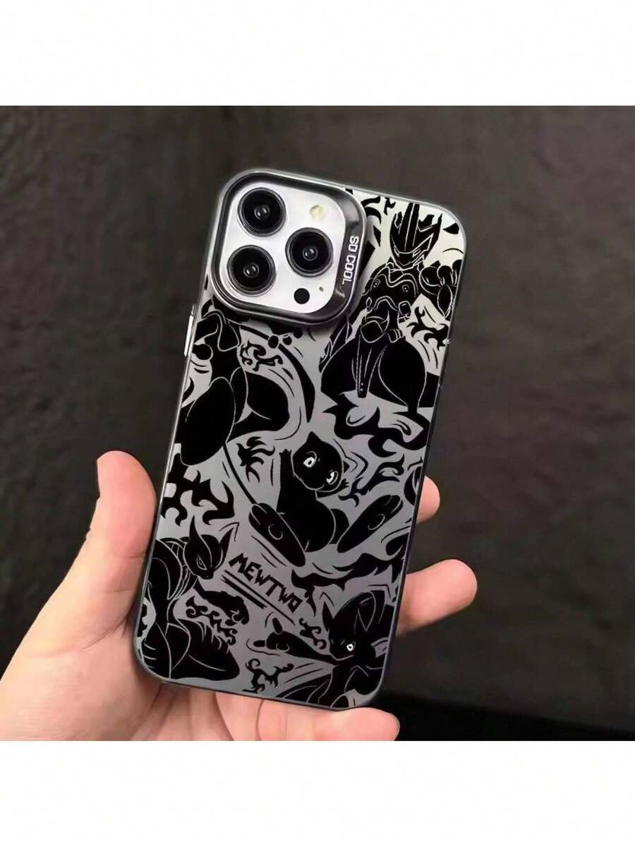 a la UE (DE y ES) Funda de teléfono estilo dibujos animados para iPhone 17 Pro, 16/15/14/13, Laser 12, Apple 11Xs M78 - Plata translúcida - Ver 1