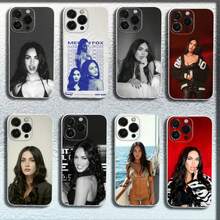 Funda de Teléfono Actriz M-Megan Fox para 16, 15, 14, 13, 12, 11 Plus, Pro, Max, Mini Cubierta Transparente Suave - Z3 - Ver 1