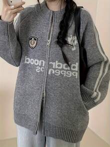 Women Knit Tops - Xám - Xem 4