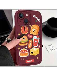 Funda de teléfono dulce de TPU, protección completa para la cámara y anti-golpe para for  14 - Multicolor - Ver 1