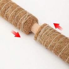 4 Peças Varas de Musgo, Adequadas para Plantas Trepadeiras - Varas de Apoio de Lã Natural, Marrom Claro, Ótimas para Videiras em Vasos Internos e Cuidados de Jardim