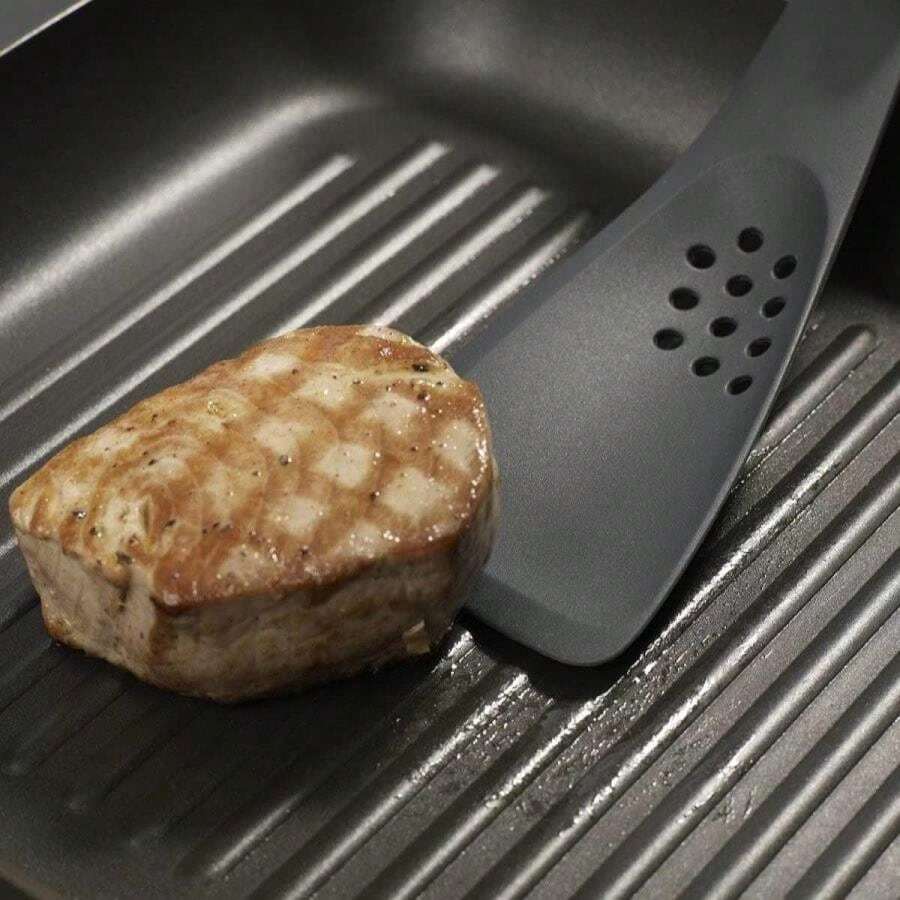 Joseph Joseph - Uni-Tool 5-In-1 Silicone Kitchen Utensil, Slotted Spoon, Turner, Cutting Tool, Solid Spoon And Spatula In One- Grey - ColorA - 查看 1