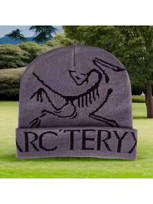 1pc Cute Bird Pattern Unisex Knit Hat, Autumn/Winter Alphabet Knit Cap, Christmas Gift Winter Clothing - Multicolor - View 7