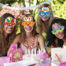 8 chiếc ly giấy tiệc Carnival; Đạo cụ chụp ảnh sinh nhật cho lễ hội xiếc - Nhiều màu - Xem 5