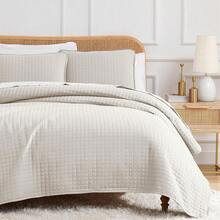 Full/Queen Quilt Bedding Set, Microfiber Quilts Queen Size, Coverlet, Stain & Pet Hair Resistant Bedding, Full Size Bedspread With 2 Pillow Shams, Bone, 2025 - 02 - 骨頭 - 查看 10