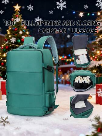 44x28x15cm Ryanair Cabin Approved Travel Backpack, Airplane Carry-On Luggage, 14-Inch Laptop Backpack For School, Outdoor, Travel, Office, Commuting, Sports Travel Essential Large Capacity Bag Travel Bags