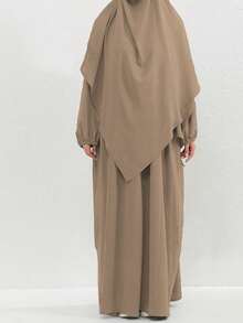 2 Stücke/Set Khimar Abaya, geeignet für den täglichen Gebrauch und Gebet von Frauen, langes Gewand, muslimische islamische Kleidung, geeignet für alle Jahreszeiten - Verschiedenfarbig - Übersicht 15