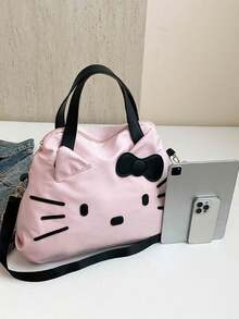 1个可爱大容量短途旅行手提包，Hello Kitty行李包，Hello Kitty休闲单肩包，卡通手提包（女孩款）