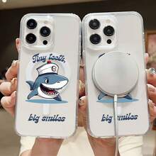 Funda para teléfono "Dientes Pequeños, Sonrisas Grandes" compatible con teléfonos ,  17,  16 Pro Max,  15 Pro Max,  13 y  12. Fabricada en TPU, ofrece protección contra golpes y caídas. Un regalo ideal para familiares, amigos, parejas y para Halloween. - transparente - Ver 1