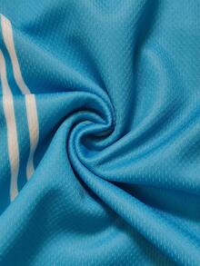 1 pieza Camiseta de baloncesto de talla grande #1 de color lavanda, de corte holgado con bordado de letras en inglés Charlotte, cuello redondo sin mangas, adecuada para baloncesto, deportes, correr, entrenamiento, regalos para hombres - Celeste - Ver 5