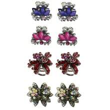 Hair Claws 8 Pack, Metal Hair Clips Combo Set - Small &Amp; Mini Crystal Hair Accessories For Women,  - Secure Hold Ponytail Clips,Hair Styling - Như Hình 603 - Xem 1
