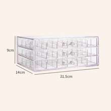 1 pezzo Scatola portaoggetti gioielli con 120 scomparti, grande capacità, organizer per cassetti trasparente a prova di polvere per anelli, orecchini, collane