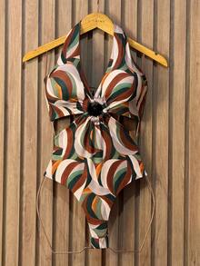 Premium Beach Cover-Up Swimsuit Bodysuit And Pareo Set Kit - Moonlight Of the Backlands - View 2