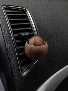 1 Set Handmade Car Diffuser Wooden Beads, Natural Black Walnut Color Car Fragrance Diffuser, Suitable For Car Air Vent, Car Fragrance Essential Oil Diffuser, No Fragrance Included - Multicolor - View 2