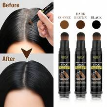 Goiple 20毫升染发笔，持久遮盖白发，带刷头，防水防汗，快速遮盖白发，适用于发根和胡须，干燥后不留痕迹或粘腻残留，发际线遮盖笔打造自然轮廓，蕾丝染色笔适用于假发，易于使用和携带，男女通用 - 彩色 - 查看 2