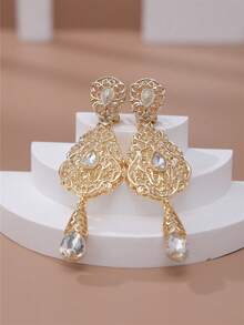 1 Set de Joyería de Moda para Mujer - Collar, Aretes, Broche Conjunto de 3 Piezas, Traje de Boda para Mujer, Accesorios para Vestido de Fiesta, Accesorios para Bata de Mujer - Multicolor - Ver 10