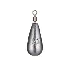 德州钓组铅坠、一体式铅坠、水滴形和圆柱形反向钓鱼铅坠 - 灰色 - 查看 5