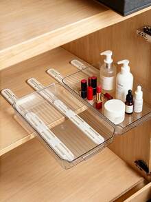 4/8件套免钻孔自粘式滑轨 - 抽屉滑轨、抽屉收纳篮滑轨、抽屉储物盒配件、储物盒滑轨，使用伸缩滑轨配件升级抽屉，可悬挂作为储物配件，适用于家居收纳、衣柜收纳工具、DIY抽屉滑轨 - 彩色 - 查看 3