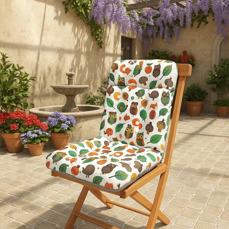 High Back Chair Cushion With Ties, One-Piece Non-Slip Chair Cushion For Dining Room Chairs And Office Chairs, Thickened, Washable, Soft Garden Seat Pads For Dining Room, Kitchen, And Office Furniture Chairs, 45 X 95 Cm - Nhiều màu - Xem 1