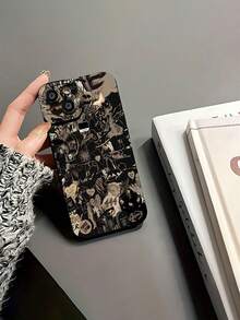 ¡Qué ambiente más terrorífico! Funda para teléfono compatible con Samsung,  17,  16 Pro Max,  15 Pro Max,  13 y  12. Fabricada en TPU, ofrece protección contra golpes y caídas. Un regalo perfecto para familiares, amigos, parejas, el Día de Muertos y Halloween. - Negro - Ver 5