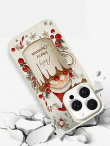 1pc Customized Text & Funny Christmas Themed Design Phone Case, Compatible With IPhone 17 Pro Max/17 Air/15 Pro Max/16 E/14 Plus/13/12/11, S24/20 Ultra/A52S/A53/A05S, Note 13 Pro Plus/Note 12 Pro Plus/Note 9, Made Of TPU Material, Personalized, Best Gift For Friends, Girlfriends, Family For Christmas,International Version, Not The Domestic Version - White - View 8