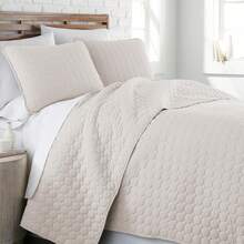 Full/Queen Quilt Bedding Set, Microfiber Quilts Queen Size, Coverlet, Stain & Pet Hair Resistant Bedding, Full Size Bedspread With 2 Pillow Shams, Bone, 2025 - 26 - 骨環針法 - 查看 9