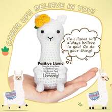 1pc Yellow Sheep Knitted Plush Doll Ornaments With Encouraging Words Can Be Given As Small Gifts To Friends And Family. Lovely Plush Doll Gift Design And Encouraging Words Are Very Warm And Sweet! These Lovely Dolls Will Always Be Your Friends, And They Will Make You Feel Relaxed And Happy!